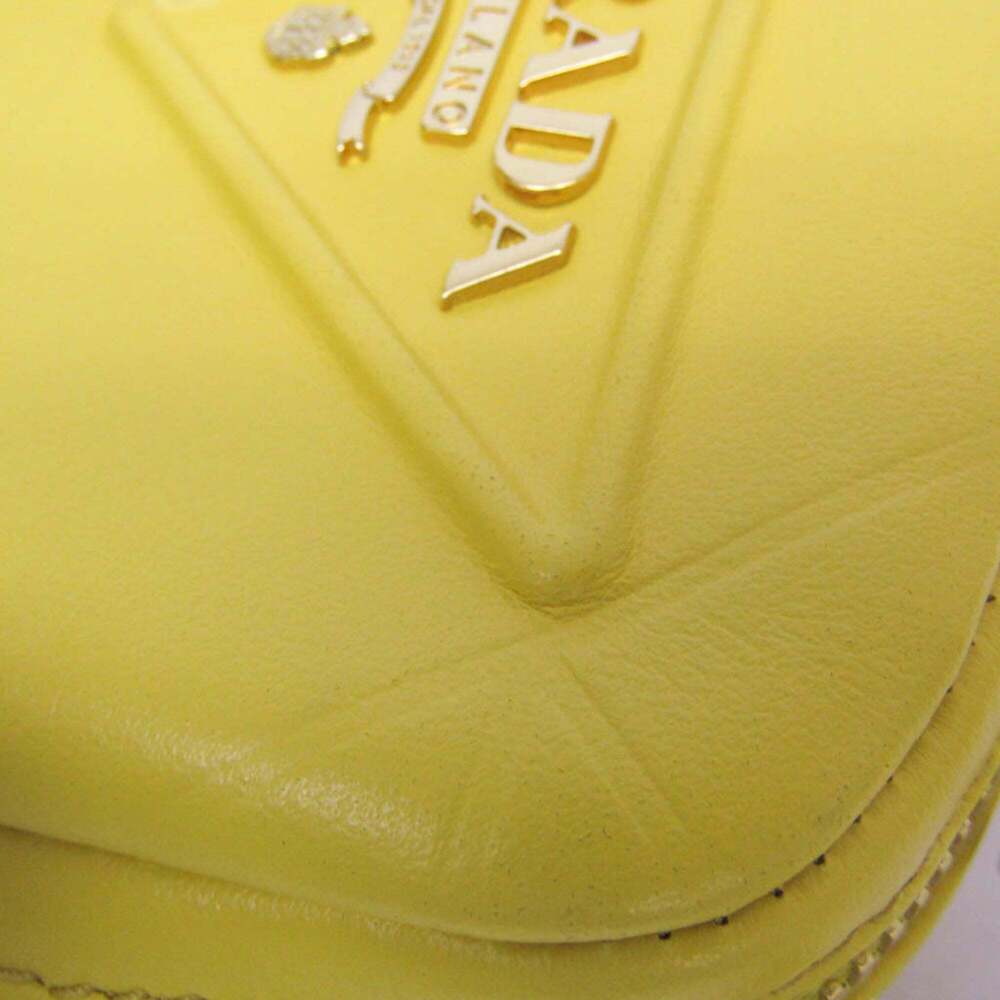 PRADA Yellow Leather Shoulder Bag - Picture 6 of 10